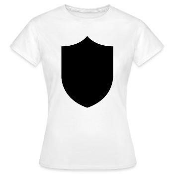 Bouclier médiéval - T-shirt Femme - blanc - Devant - AI Model Female 172 dark (172cm)