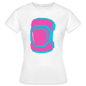 Knee Pads Roller Skating Roller Derby Skating - Women's T-Shirt - white - Front - AI Model Female 172 dark (172cm)