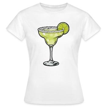 Limetten Margarita Glas Illustration - Frauen T-Shirt - Weiß - Vorne - AI Model Female 172 dark (172cm)