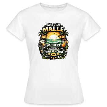 Que se passe-t-il sur Malle - T-shirt Femme - blanc - Devant - AI Model Female 172 dark (172cm)