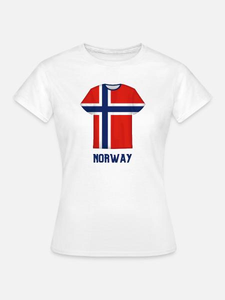 Norwegen Fußball Trikot – Flaggen Design - Frauen T-Shirt - Weiß