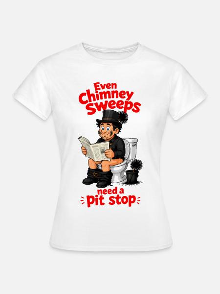Pitstop Schornsteinbürste - Frauen T-Shirt - Weiß