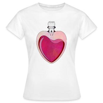 Neon Herz mit Zahndesign - Frauen T-Shirt - Weiß - Vorne - AI Model Female 172 dark (172cm)