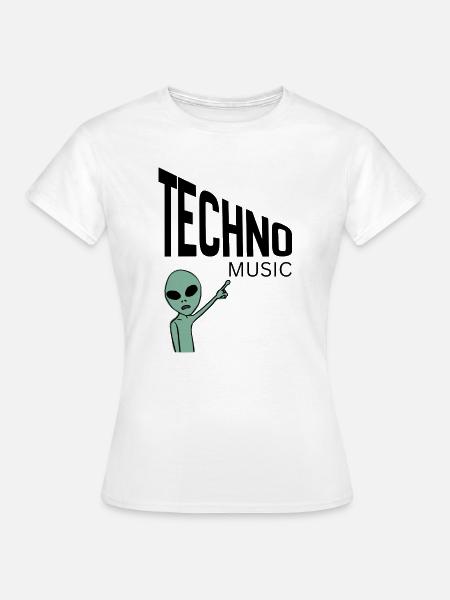 Grüner Alien-Pointer - Frauen T-Shirt - Weiß