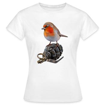 Robin de la Paix - T-shirt Femme - blanc - Devant - AI Model Female 172 dark (172cm)