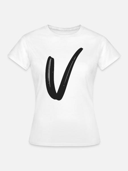 V - Frauen T-Shirt - Weiß