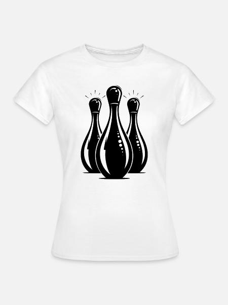 Bowling Grafik - Frauen T-Shirt - Weiß