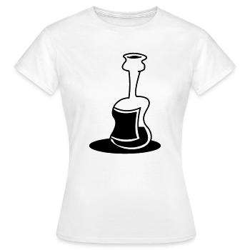 bouteille - T-shirt Femme - blanc - Devant - AI Model Female 172 dark (172cm)