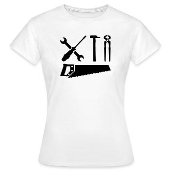 Outil - T-shirt Femme - blanc - Devant - AI Model Female 172 dark (172cm)
