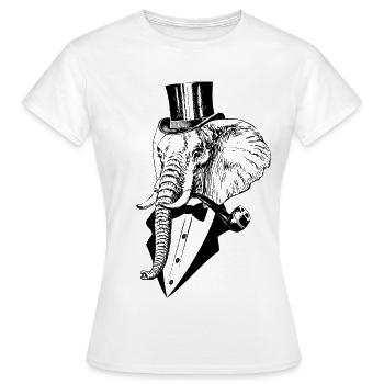 like a sir Elefant - Frauen T-Shirt - Weiß - Vorne - AI Model Female 172 dark (172cm)