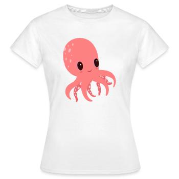 Poulpe doux - T-shirt Femme - blanc - Devant - AI Model Female 172 dark (172cm)