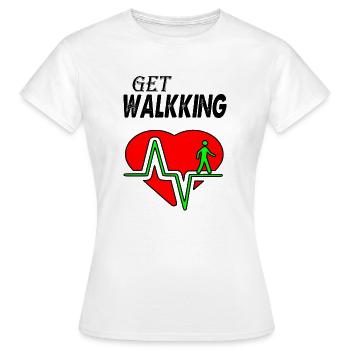 aller marcher - T-shirt Femme - blanc - Devant - AI Model Female 172 dark (172cm)
