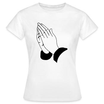 mains prient - T-shirt Femme - blanc - Devant - AI Model Female 172 dark (172cm)