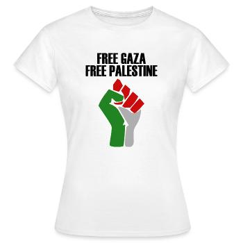 gaza libre palestine libre - T-shirt Femme - blanc - Devant - AI Model Female 172 dark (172cm)