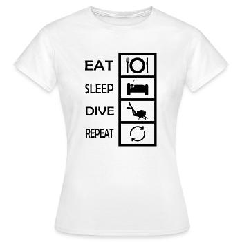 Diving Dive Dive - Women's T-Shirt - white - Front - AI Model Female 172 dark (172cm)