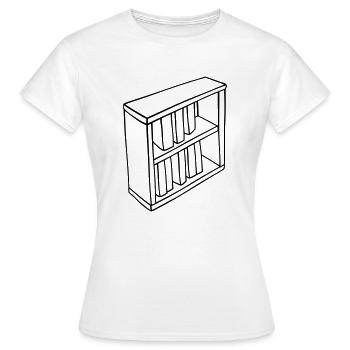 Conception clipart de bibliothèque - T-shirt Femme - blanc - Devant - AI Model Female 172 dark (172cm)