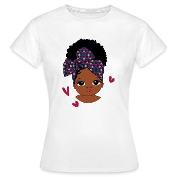 Adorable petite fille - T-shirt Femme - blanc - Devant - AI Model Female 172 dark (172cm)