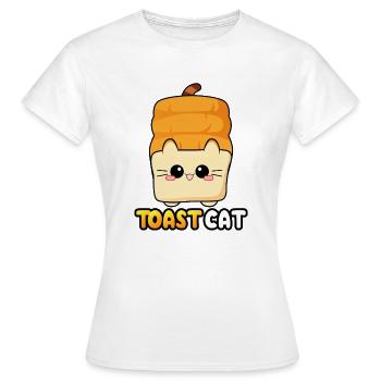 Toast Cat Kitty Bread Cat Bread moodrush - Women's T-Shirt - white - Front - AI Model Female 172 dark (172cm)