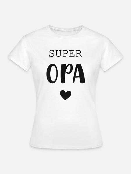 Super Opa mit Herz - Frauen T-Shirt - Weiß