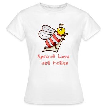 Spread love - Women's T-Shirt - white - Front - AI Model Female 172 dark (172cm)