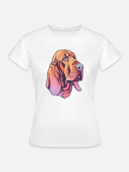 Bloodhound - Frauen T-Shirt - Weiß