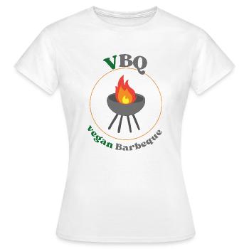 VBQ barbecue végétalien, végétarien, barbecue - T-shirt Femme - blanc - Devant - AI Model Female 172 dark (172cm)