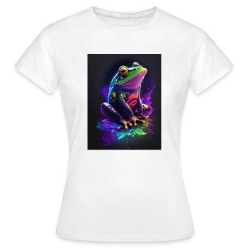 Frog Galaxy - Women's T-Shirt - white - Front - AI Model Female 172 dark (172cm)