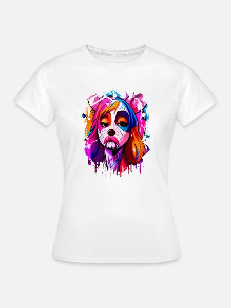 Graffiti Street Art Spray Vintage Schablone Retro - Frauen T-Shirt - Weiß