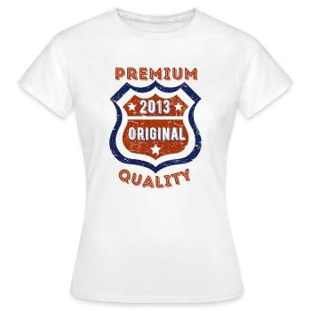 Qualité premium 2013 - T-shirt Femme - blanc - Devant - AI Model Female 172 dark (172cm)