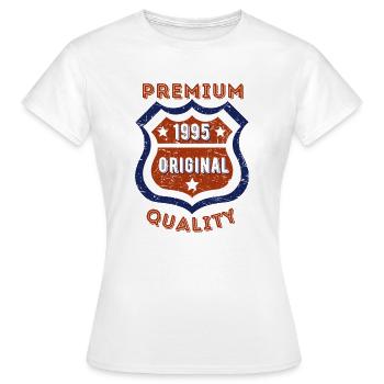 Qualité premium 1995 - T-shirt Femme - blanc - Devant - AI Model Female 172 dark (172cm)