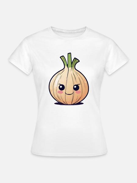 Freche Zwiebel - Frauen T-Shirt - Weiß