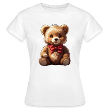 Teddybär - Frauen T-Shirt - Weiß - Vorne - AI Model Female 172 dark (172cm)