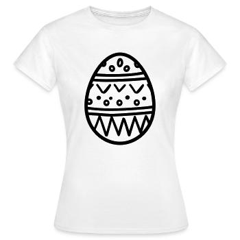 Oeuf de Pâques - T-shirt Femme - blanc - Devant - AI Model Female 172 dark (172cm)