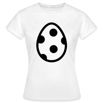 Ei - Frauen T-Shirt - Weiß - Vorne - AI Model Female 172 dark (172cm)