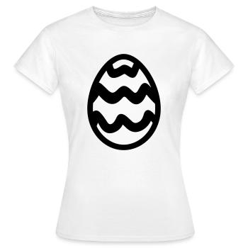 Ei - Frauen T-Shirt - Weiß - Vorne - AI Model Female 172 dark (172cm)