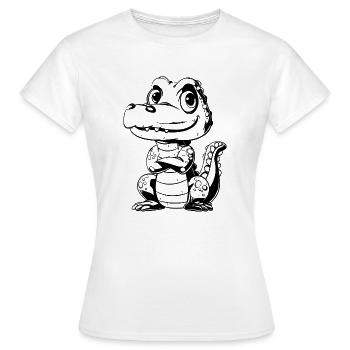 Crocodile Alligator Aligator - T-shirt Femme - blanc - Devant - AI Model Female 172 dark (172cm)