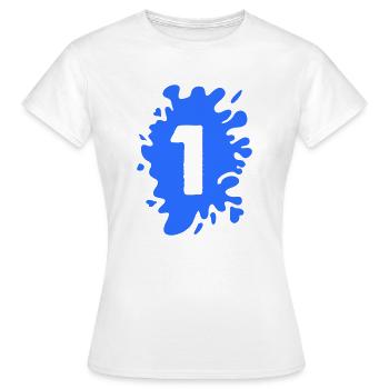 Klecks 1 - Frauen T-Shirt - Weiß - Vorne - AI Model Female 172 dark (172cm)