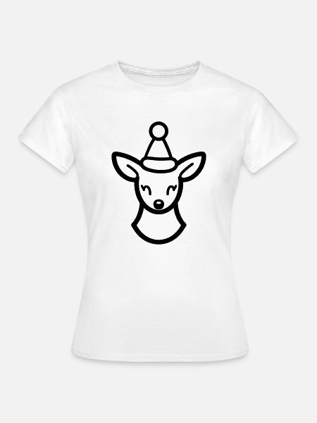 Rentier - Frauen T-Shirt - Weiß