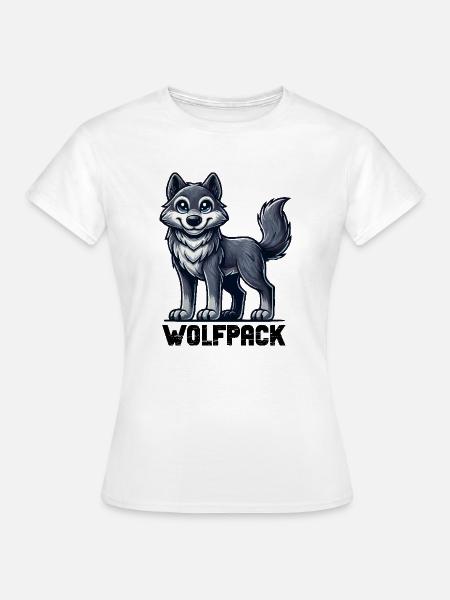 wolf comic - Frauen T-Shirt - Weiß