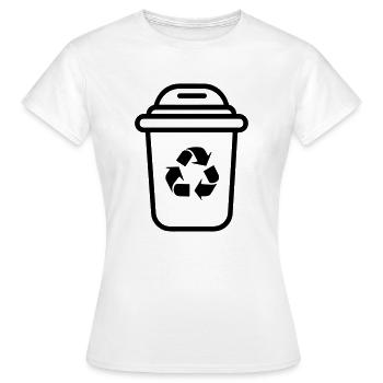 poubelle - T-shirt Femme - blanc - Devant - AI Model Female 172 dark (172cm)