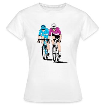 Cyclisme - Cyclistes sur route - Courses cyclistes - T-shirt Femme - blanc - Devant - AI Model Female 172 dark (172cm)