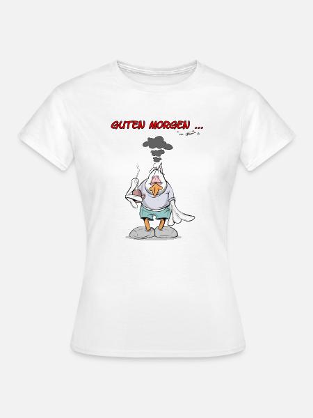 Der frühe Vogel - Frauen T-Shirt - Weiß