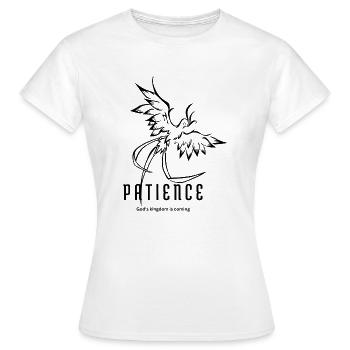 Patience – Rising Phoenix - Frauen T-Shirt - Weiß - Vorne - AI Model Female 172 dark (172cm)