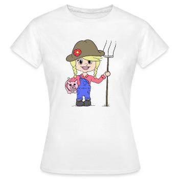 fermière - T-shirt Femme - blanc - Devant - AI Model Female 172 dark (172cm)