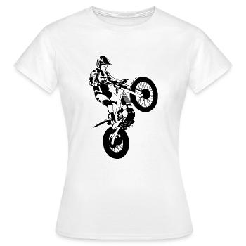 Trial - Moto Trial - Motorrad Trial - T-shirt Femme - blanc - Devant - AI Model Female 172 dark (172cm)