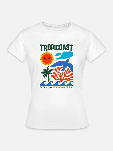 Sommerliche retro-elemente - Frauen T-Shirt - Weiß