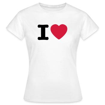 I love / I heart DELUXE - T-shirt Femme - blanc - Devant - AI Model Female 172 dark (172cm)