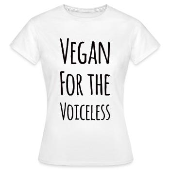Végétalien pour les sans-voix - T-shirt Femme - blanc - Devant - AI Model Female 172 dark (172cm)