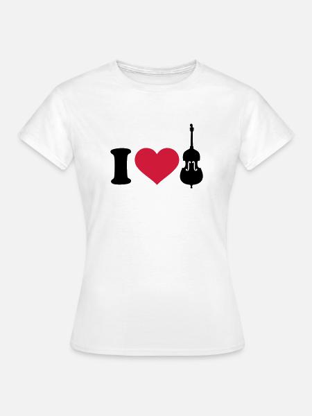 Kontrabass - Frauen T-Shirt - Weiß
