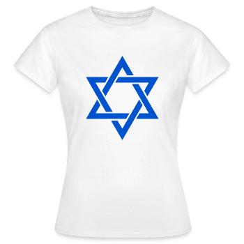 Étoile de David Israël - T-shirt Femme - blanc - Devant - AI Model Female 172 dark (172cm)
